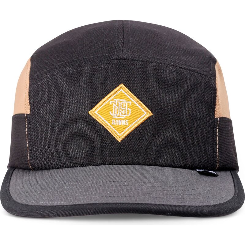 casquette-courbee-noire-et-beige-ajustable-soft-finefine-mesh-djinns