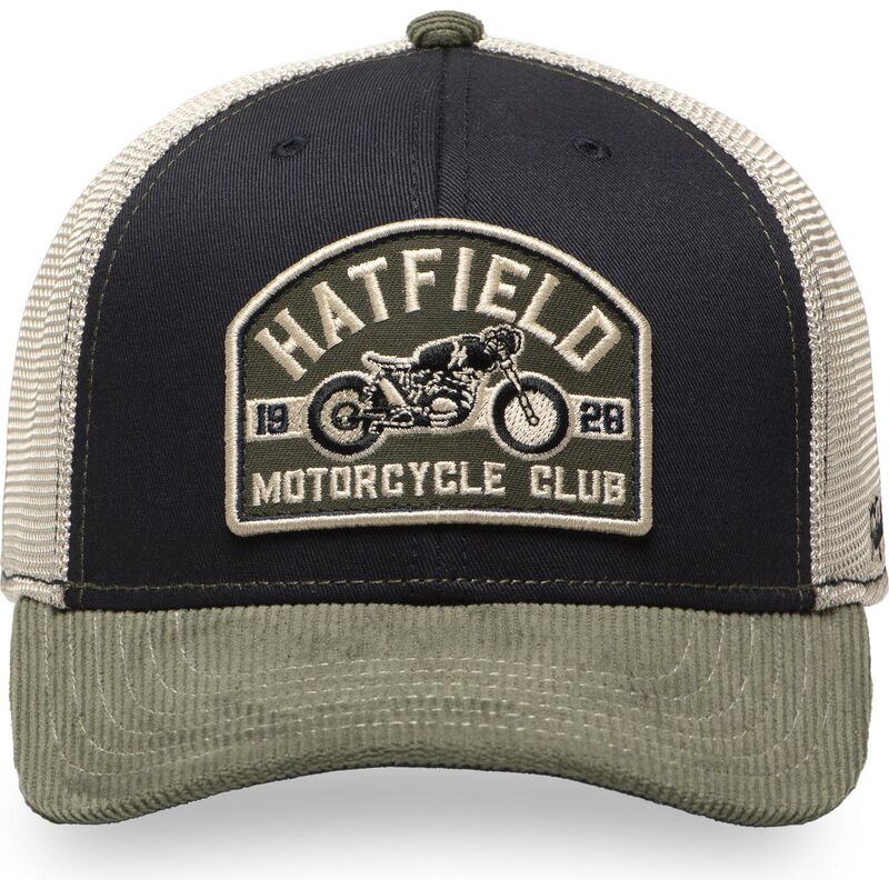 casquette-trucker-bleue-marine-et-verte-semi-mot-hatfield casquette-trucker-bleue-marine-et-verte-semi-mot-hatfield