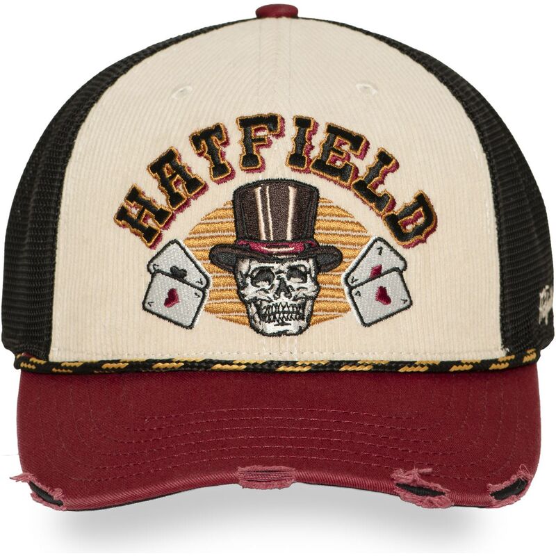 casquette-trucker-beige-noire-et-rouge-pcs-ace-hatfield casquette-trucker-beige-noire-et-rouge-pcs-ace-hatfield