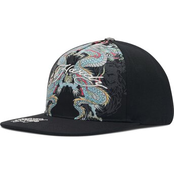 Casquette plate noire snapback Battle Dragon Ed Hardy