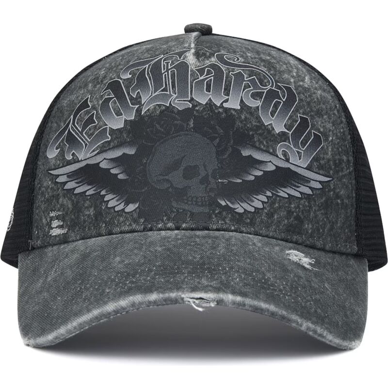 casquette-trucker-grise-flaming-gothic-skull-washed-ed-hardy casquette-trucker-grise-flaming-gothic-skull-washed-ed-hardy