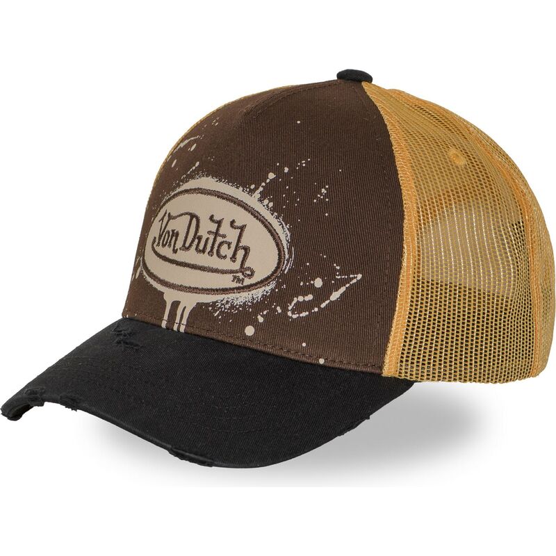 casquette-trucker-marron-jaune-et-noire-tag03-von-dutch casquette-trucker-marron-jaune-et-noire-tag03-von-dutch