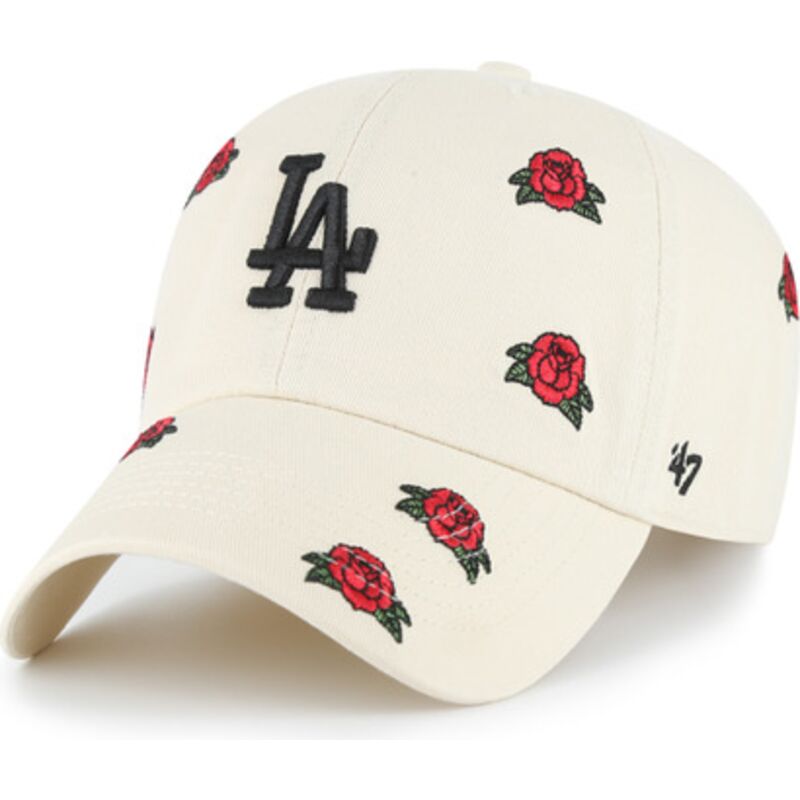 casquette-courbee-beige-ajustable-clean-up-scatter-los-angeles-dodgers-mlb-47-brand