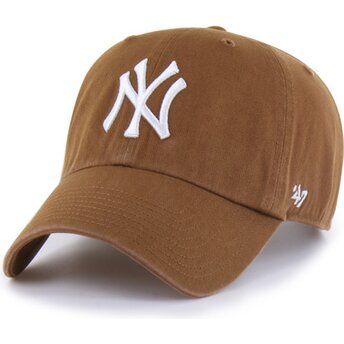 Casquette courbée marron ajustable Clean Up Pinecone New York Yankees MLB 47 Brand