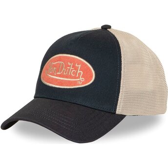 Casquette trucker bleue marine et beige TERRY16 Von Dutch