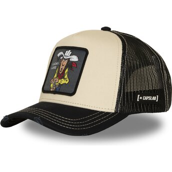 Casquette trucker beige et noire Lucky Luke LCK4 COW Capslab