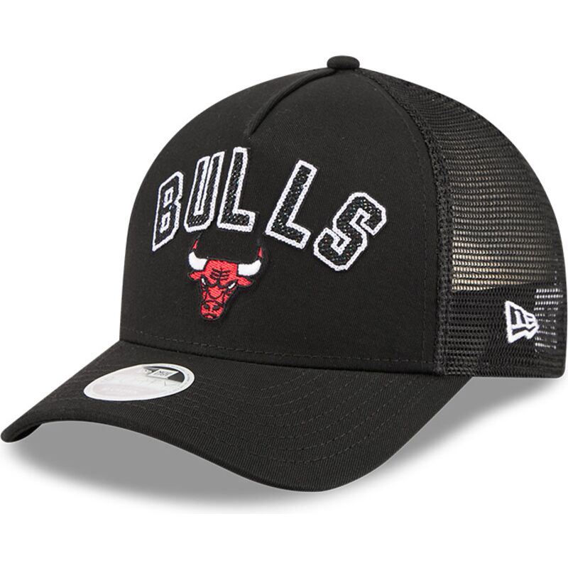 casquette-trucker-noire-9forty-m-crown-a-frame-pomp-chicago-bulls-nba-new-era casquette-trucker-noire-9forty-m-crown-a-frame-pomp-chicago-bulls-nba-new-era