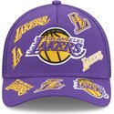 casquette-trucker-violette-9forty-m-crown-a-frame-all-over-los-angeles-lakers-nba-new-era