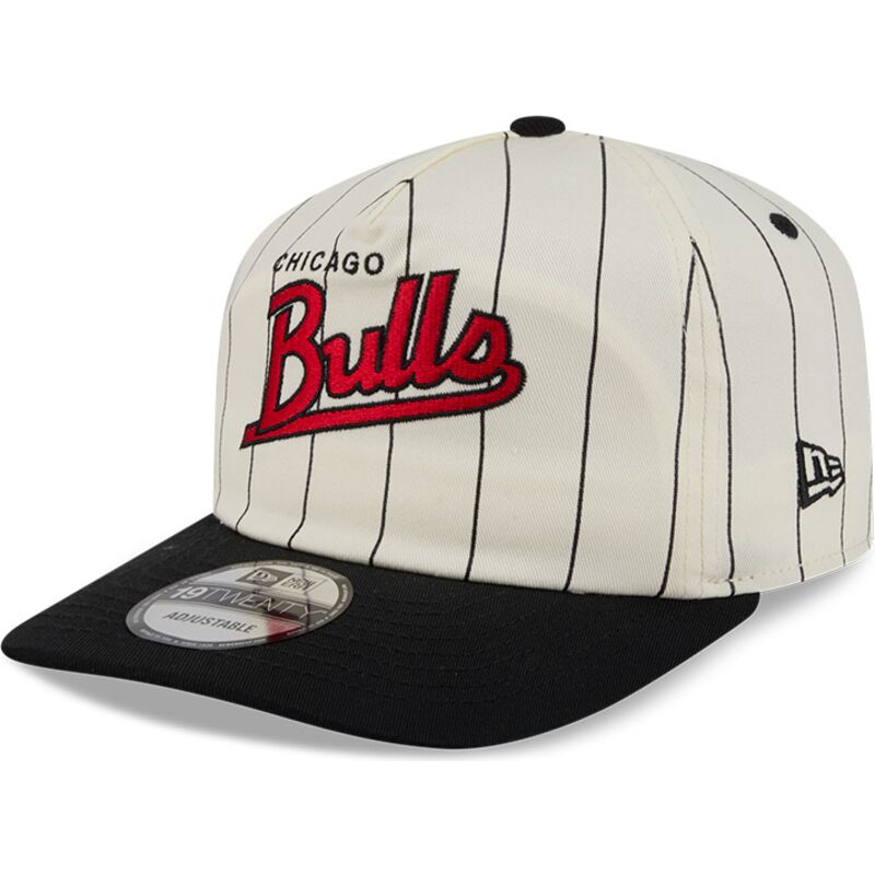 casquette-courbee-beige-et-noire-snapback-19twenty-pinstripe-chicago-bulls-nba-new-era