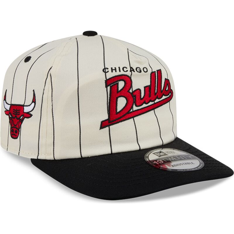 casquette-courbee-beige-et-noire-snapback-19twenty-pinstripe-chicago-bulls-nba-new-era