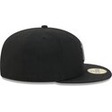casquette-plate-noire-ajustee-avec-logo-grise-59fifty-side-script-new-york-yankees-mlb-new-era