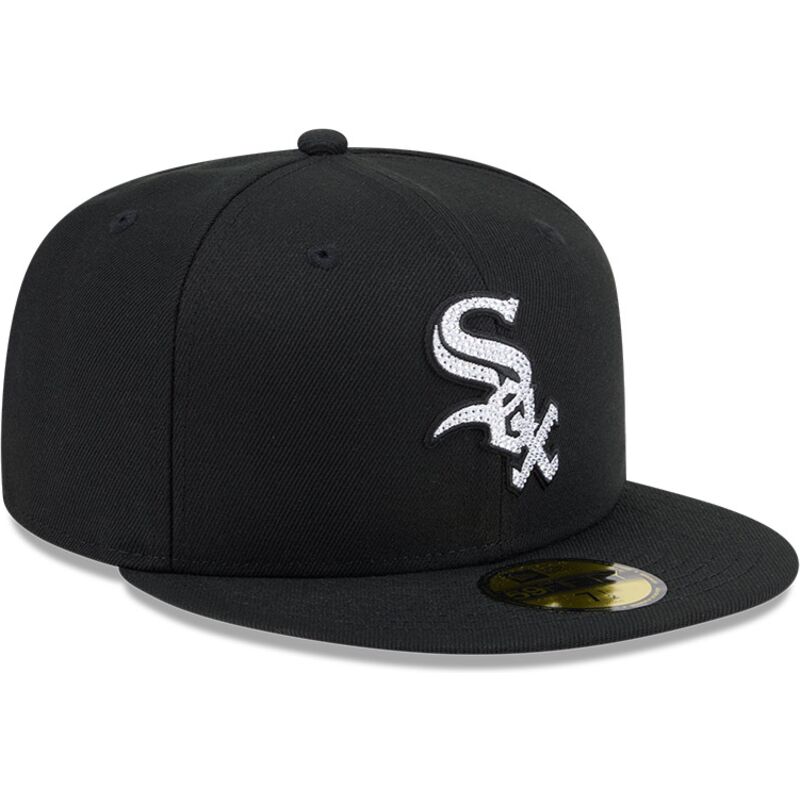 casquette-plate-noire-ajustee-59fifty-rhinestone-badge-chicago-white-sox-mlb-new-era