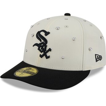 Casquette courbée beige et noire ajustée 59FIFTY Beads NA Lifestyle F1 Chicago White Sox MLB New Era