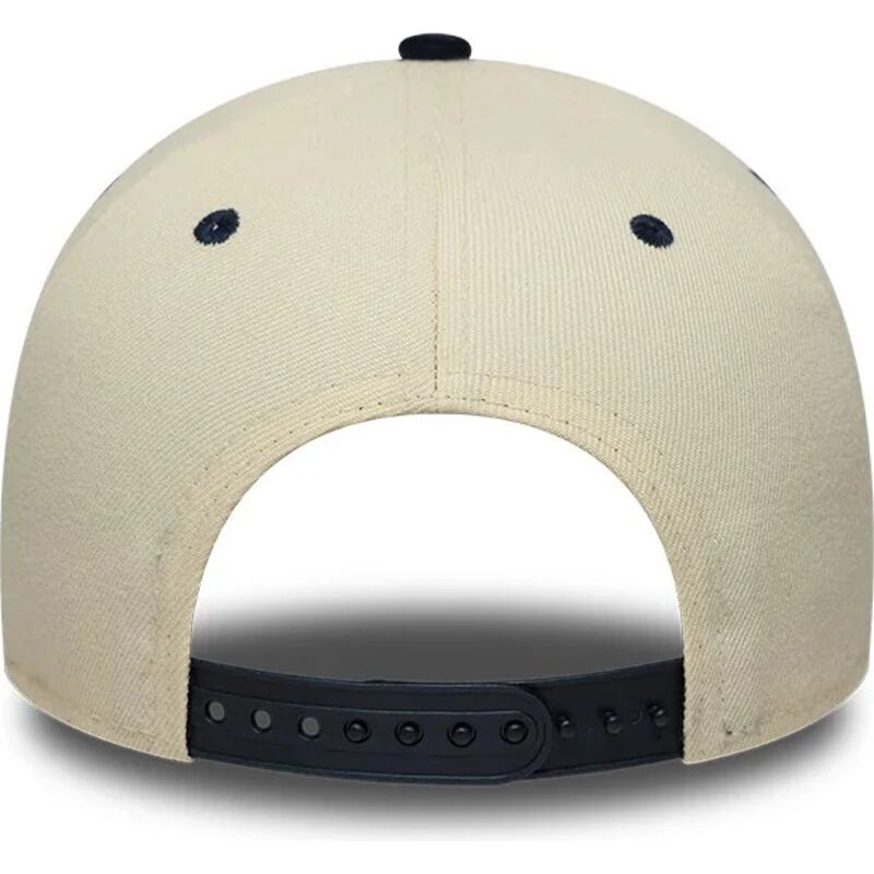 casquette-courbee-beige-et-bleue-marine-snapback-e-frame-wordmark-suede-new-york-yankees-mlb-new-era