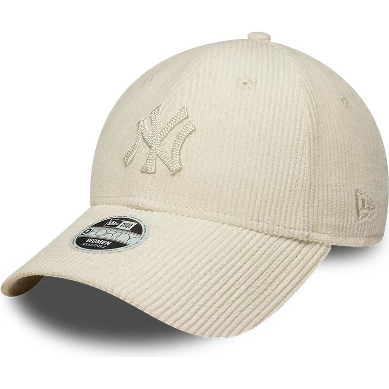 casquette-courbee-beige-ajustable-pour-femme-avec-logo-beige-9forty-cord-new-york-yankees-mlb-new-era casquette-courbee-beige-ajustable-pour-femme-avec-logo-beige-9forty-cord-new-york-yankees-mlb-new-era