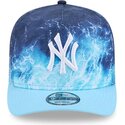 casquette-courbee-bleue-snapback-9fifty-a-frame-deep-water-new-york-yankees-mlb-new-era