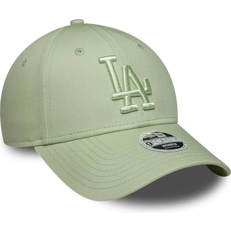 casquette-courbee-verte-ajustable-pour-femme-avec-logo-vert-9forty-league-essential-los-angeles-dodgers-mlb-new-era
