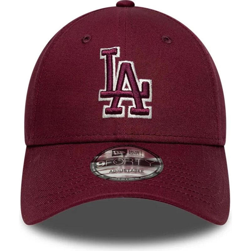 casquette-courbee-grenat-ajustable-avec-logo-grenat-9forty-team-outline-los-angeles-dodgers-mlb-new-era casquette-courbee-grenat-ajustable-avec-logo-grenat-9forty-team-outline-los-angeles-dodgers-mlb-new-era