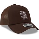 casquette-trucker-marron-9forty-apex-batting-practice-san-diego-padres-mlb-new-era
