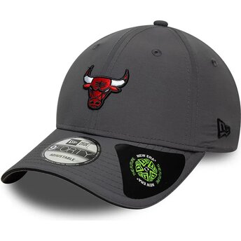 Casquette courbée grise ajustable 9FORTY Recycled Chicago Bulls NBA New Era