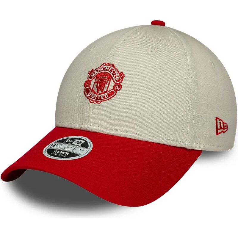 casquette-courbee-beige-et-rouge-ajustable-pour-femme-9forty-contrast-manchester-united-football-club-premier-league-new-era casquette-courbee-beige-et-rouge-ajustable-pour-femme-9forty-contrast-manchester-united-football-club-premier-league-new-era
