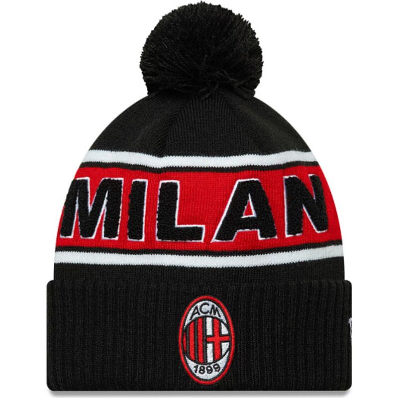 bonnet-avec-pompom-noir-et-rouge-sport-cuff-ac-milan-new-era bonnet-avec-pompom-noir-et-rouge-sport-cuff-ac-milan-new-era