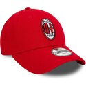 casquette-courbee-rouge-ajustable-pour-enfant-9forty-core-ac-milan-serie-a-new-era