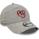 casquette-courbee-grise-ajustable-avec-logo-rouge-9twenty-fleck-cord-associazione-sportiva-roma-serie-a-new-era