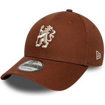 Casquette courbée marron snapback 9FORTY Team Chelsea Football Club Premier League New Era