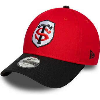 Casquette courbée rouge et noire snapback pour enfant 9FORTY Team Stade Toulousain Top 14 New Era