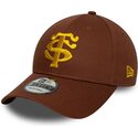 casquette-courbee-marron-snapback-9forty-seasonal-stade-toulousain-top-14-new-era