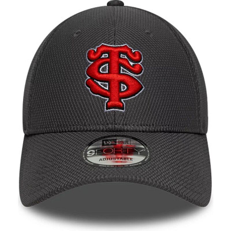 casquette-courbee-grise-snapback-avec-logo-rouge-9forty-diamond-era-stade-toulousain-top-14-new-era