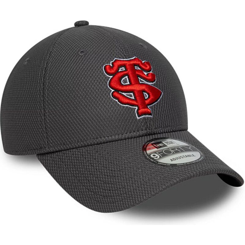 casquette-courbee-grise-snapback-avec-logo-rouge-9forty-diamond-era-stade-toulousain-top-14-new-era