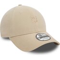 casquette-courbee-beige-ajustable-avec-logo-beige-9forty-baby-cord-stade-toulousain-top-14-new-era