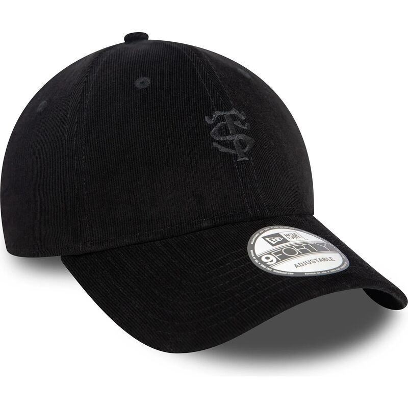 casquette-courbee-noire-ajustable-avec-logo-noir-9forty-baby-cord-stade-toulousain-top-14-new-era casquette-courbee-noire-ajustable-avec-logo-noir-9forty-baby-cord-stade-toulousain-top-14-new-era