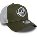 casquette-trucker-verte-et-blanche-a-frame-seasonal-haas-f1-team-formula-1-new-era