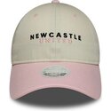 casquette-courbee-beige-et-rose-ajustable-pour-femme-9twenty-newcastle-united-football-club-premier-league-new-era