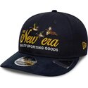 casquette-courbee-bleue-marine-ajustable-9fifty-retro-crown-suede-new-era