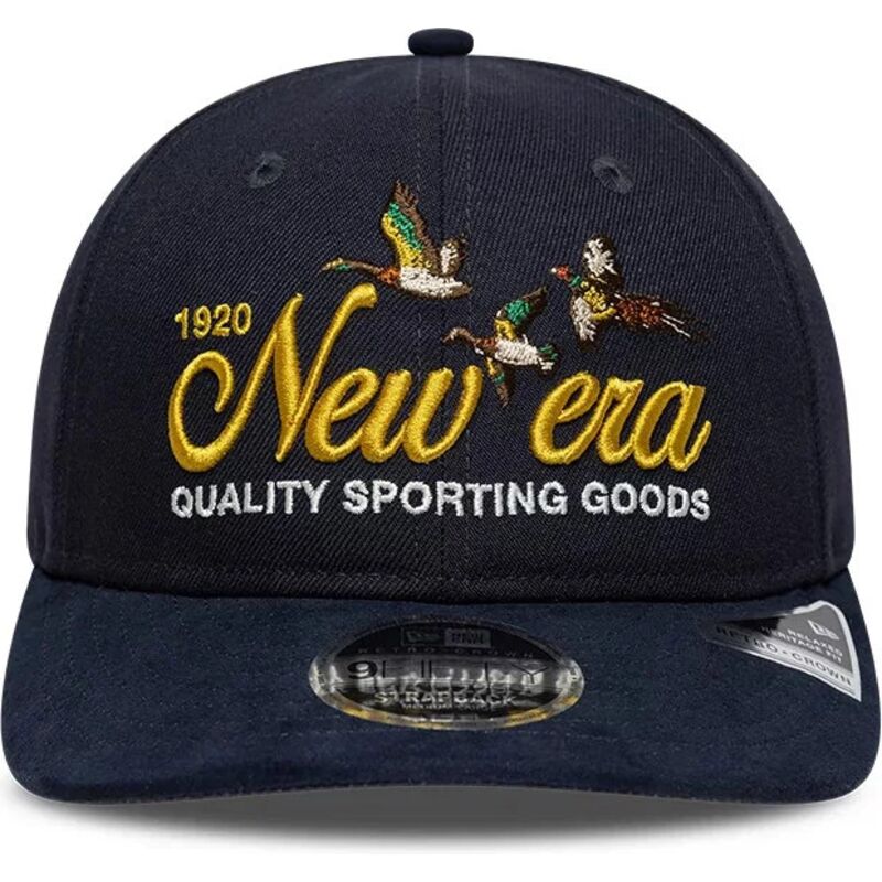 casquette-courbee-bleue-marine-ajustable-9fifty-retro-crown-suede-new-era