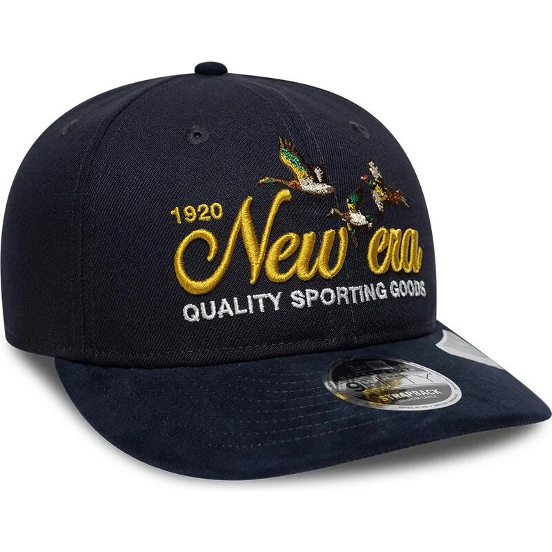 casquette-courbee-bleue-marine-ajustable-9fifty-retro-crown-suede-new-era