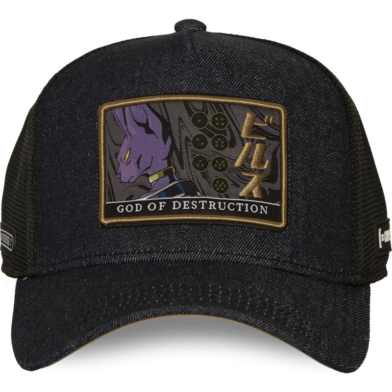casquette-trucker-bleue-marine-et-noire-beerus-dbs9-des-dragon-ball-capslab