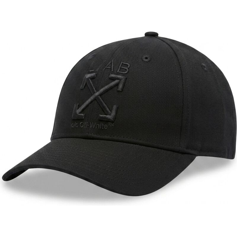 casquette-courbee-noire-ajustable-avec-logo-noir-clamp-arrows-twill-l-ab-c-o-off-white