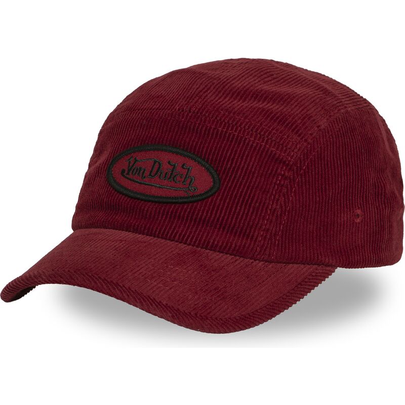 casquette-5-panel-courbee-rouge-ajustable-c5p-vel04-von-dutch