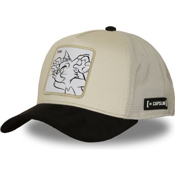 Casquette trucker beige et noire Tom TAJ9 BICO Looney Tunes Capslab
