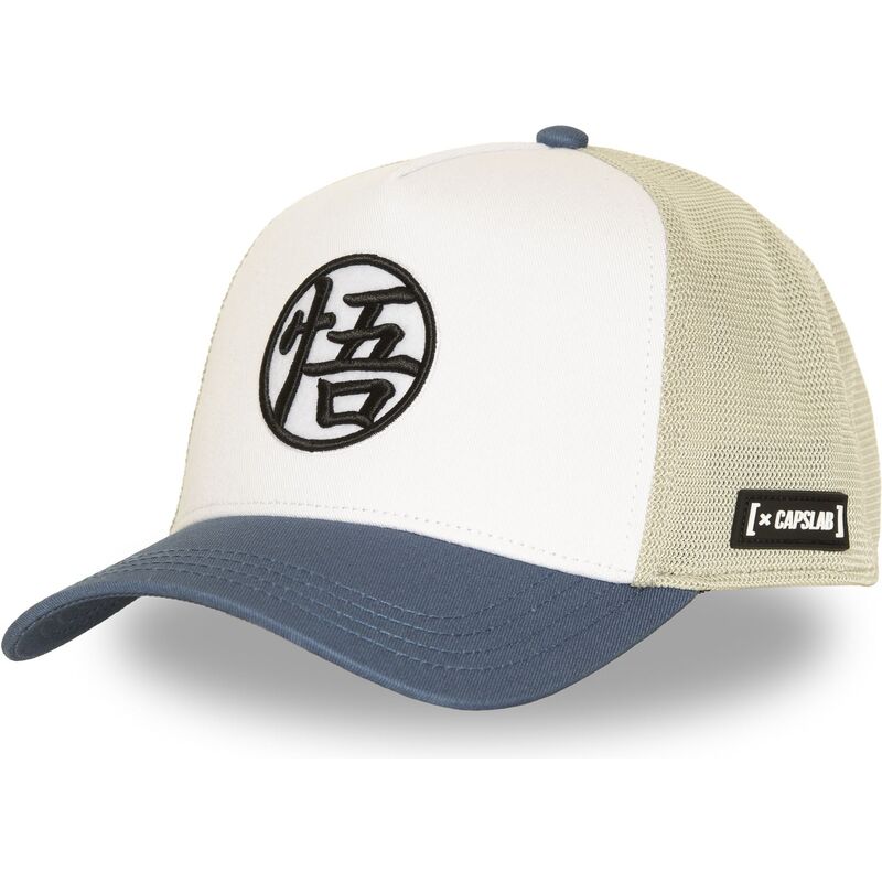 casquette-trucker-beige-et-bleue-marine-son-goku-dbs9-bico-dragon-ball-capslab