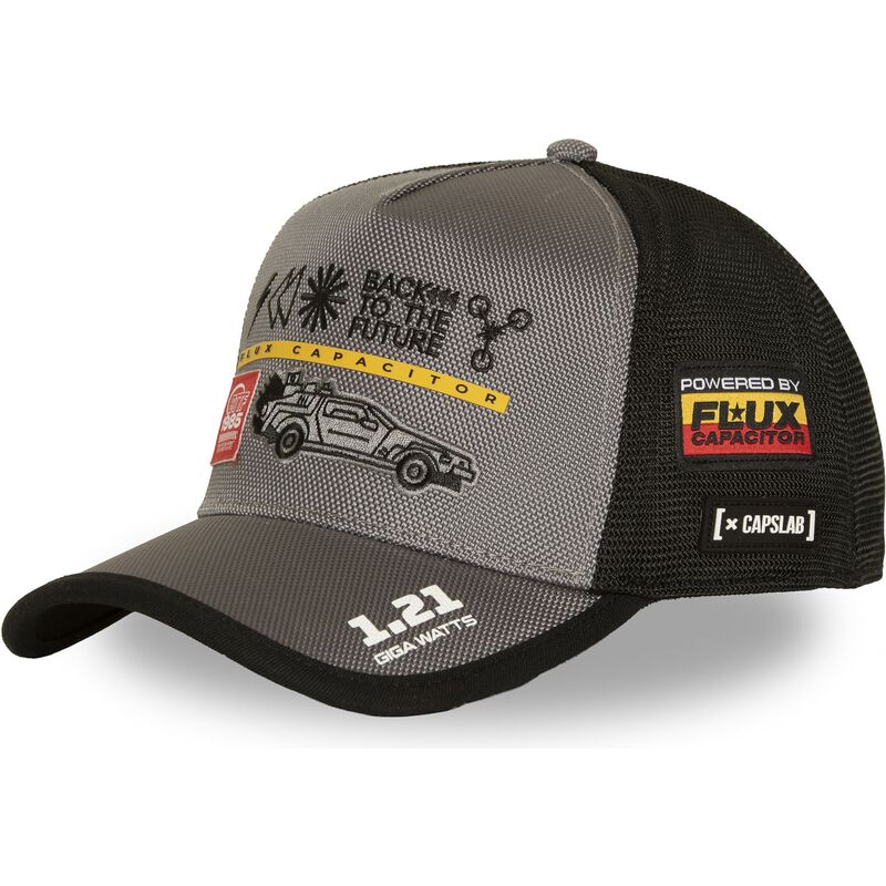 casquette-trucker-grise-et-noire-dmc-delorean-btf2-btf-retour-vers-le-futur-capslab casquette-trucker-grise-et-noire-dmc-delorean-btf2-btf-retour-vers-le-futur-capslab