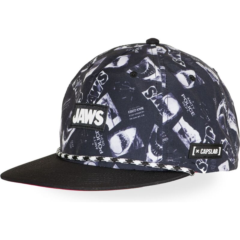 casquette-courbee-multicolore-snapback-jaw1-pos-les-dents-la-mer-capslab casquette-courbee-multicolore-snapback-jaw1-pos-les-dents-la-mer-capslab