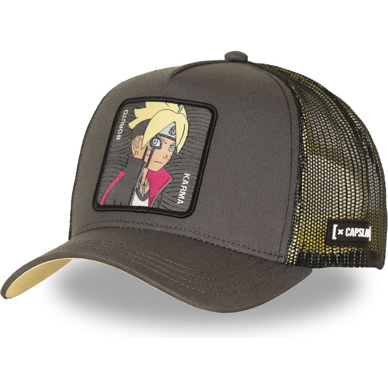casquette-trucker-grise-boruto-karma-bor-kar-capslab casquette-trucker-grise-boruto-karma-bor-kar-capslab