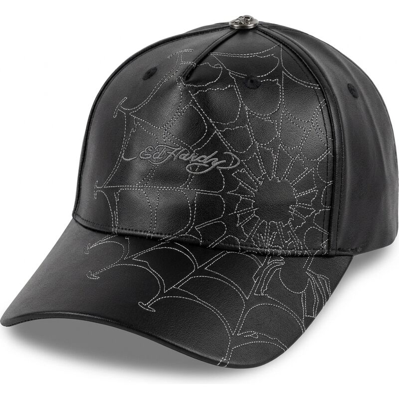 casquette-courbee-noire-ajustable-spiderweb-pu-leather-ed-hardy casquette-courbee-noire-ajustable-spiderweb-pu-leather-ed-hardy