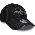 casquette-courbee-noire-ajustable-pour-femme-9twenty-a-frame-distress-new-era